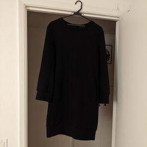 UNIQLO | +J dry sweat black sweatshirt dress Medium